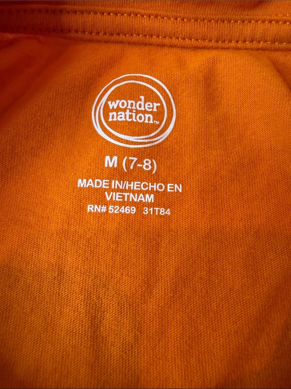Wonder Nation Girls Halloween Sequin Pumpkin T-Shirt – Size M 7/8